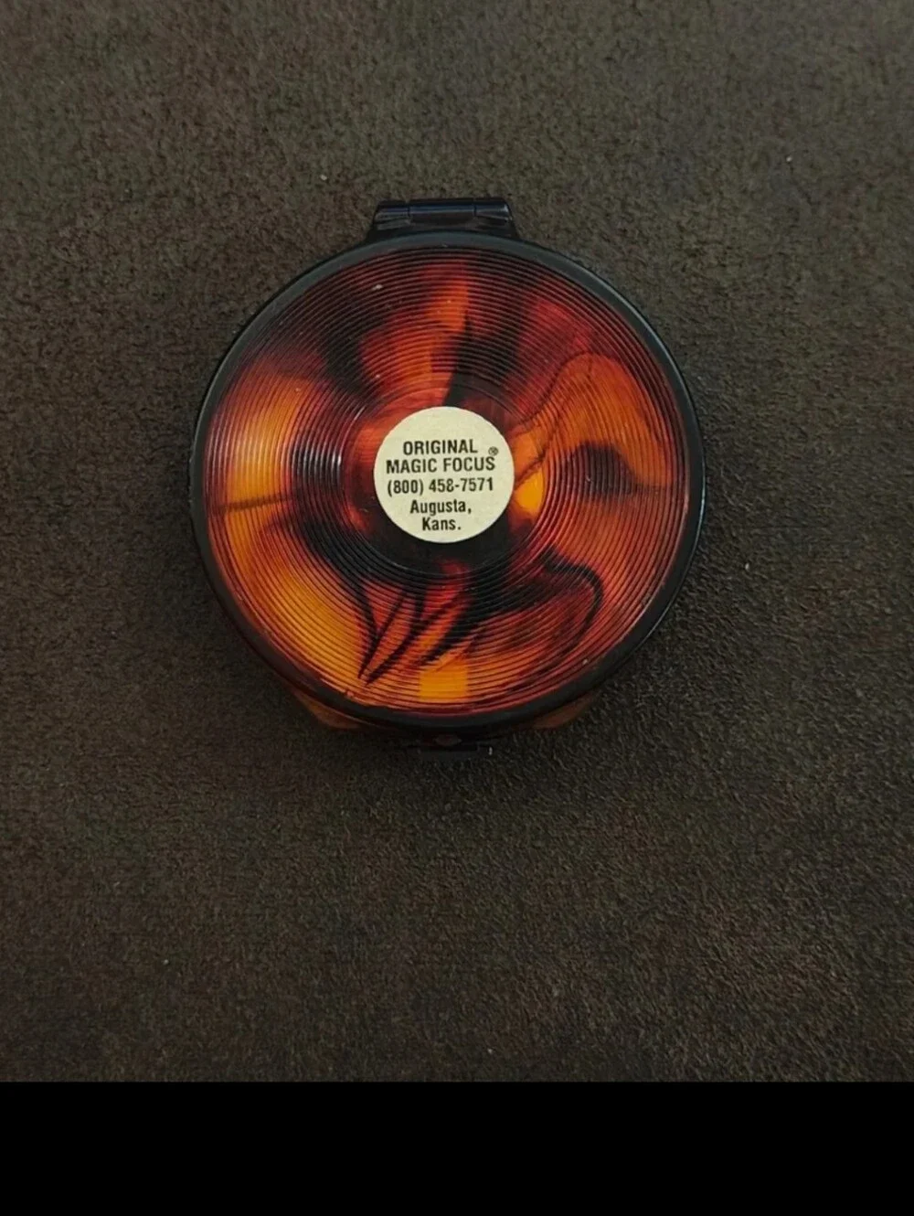 1970s Magic Focus Magnifying Compact Makeup Mirror